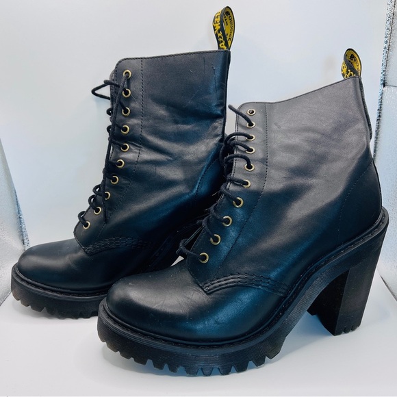 Dr. Doc Martens Kendra Women’s Leather Heeled Boot  Black size 7 - Picture 1 of 15